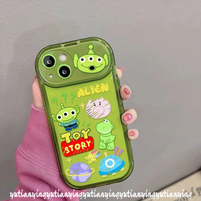 IPHONE Flip Make Up Mirror Case Kompatibel Untuk Iphone13 11 12 14 Pro Max7 8 XR 14 Plus X XS MAX SE 2020 Beruang Strawberry Lucu Disney Toy Story Losto Alien Dengan Ornamen Boneka 3D Soft Case