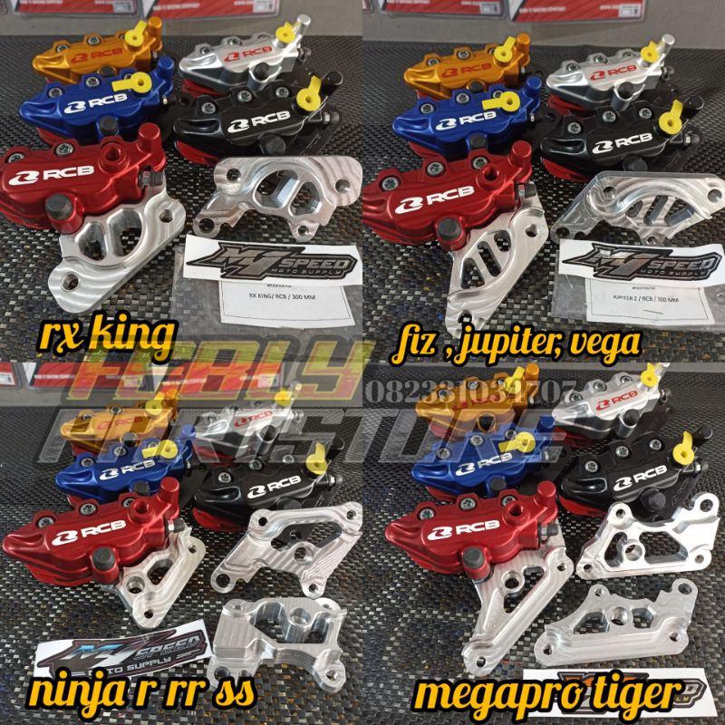 BREKET PANGKON DUDUKAN KALIPER RCB PNP NINJA R RR SS MEGAPRO TIGER CB150R FIZ R VEGA R JUPITER Z RX 