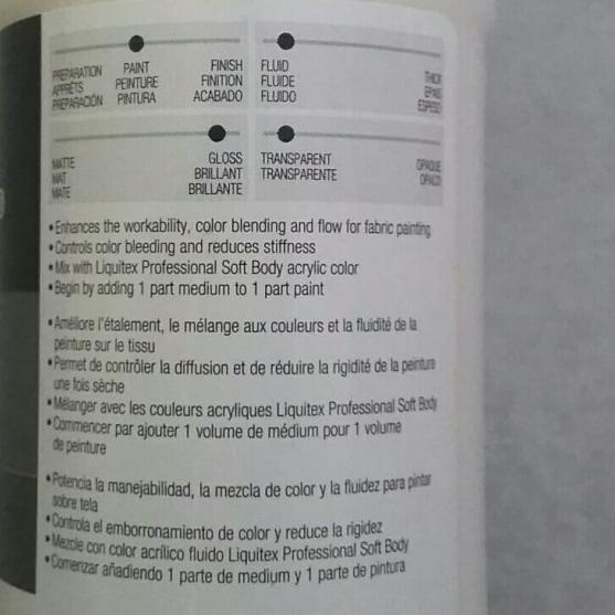 

Fabric Medium Liquitex 118ml