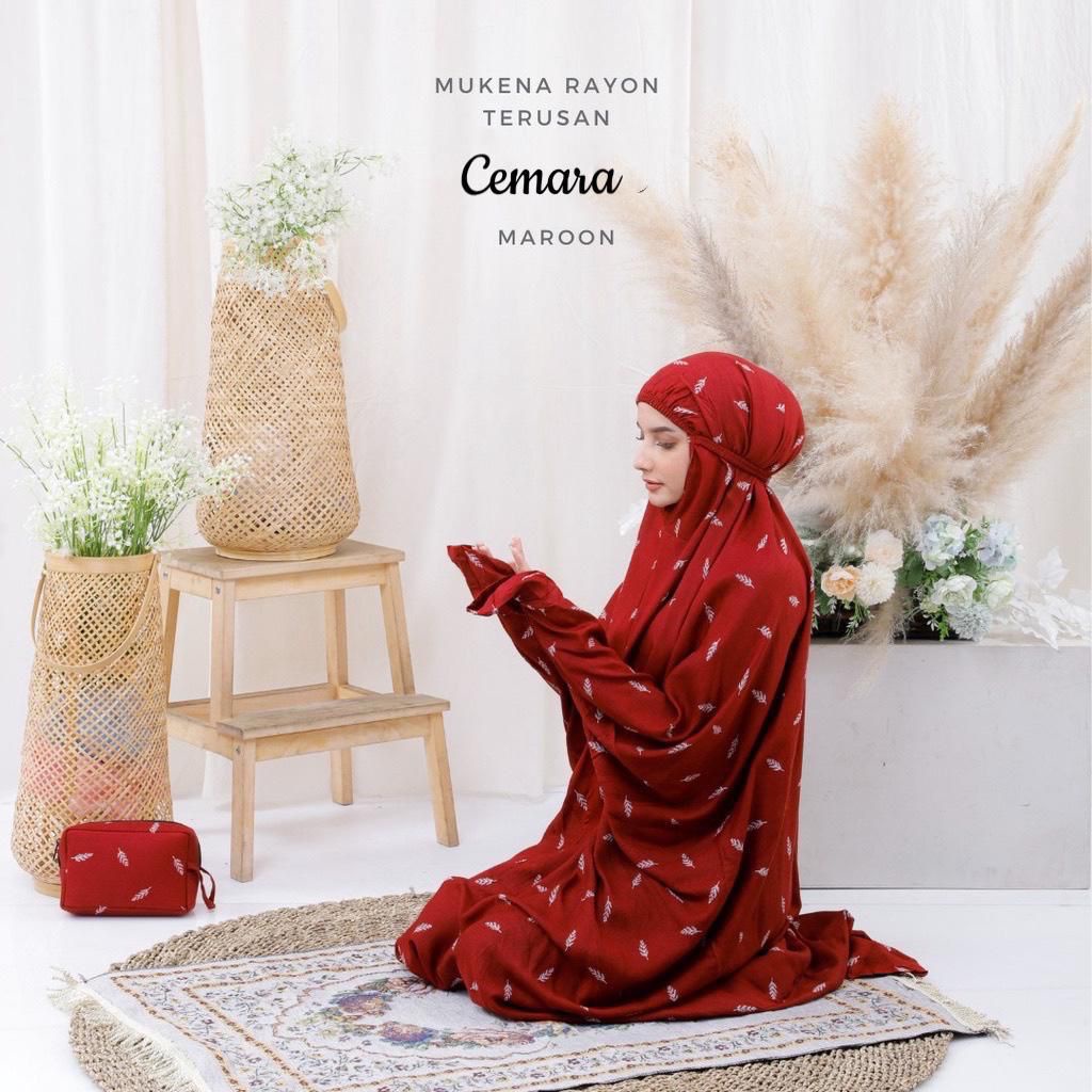 MUKENA TERUSAN DEWASA MOTIF RAISSA CEMARA