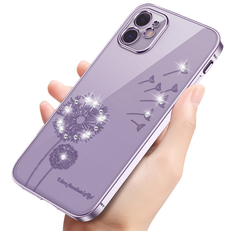 Soft Case Silikon Transparan Motif Dandelion Untuk IPhone 11 12 13 14 Pro Max X Xr XS Max 14 7 8 Plus 12 13 Pro