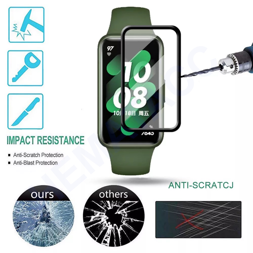 Anti Gores Huawei Band 6 / Huawei Band 7 / Honor Band 6 Curved 3D &amp; 2D Hydrogel Hematacc