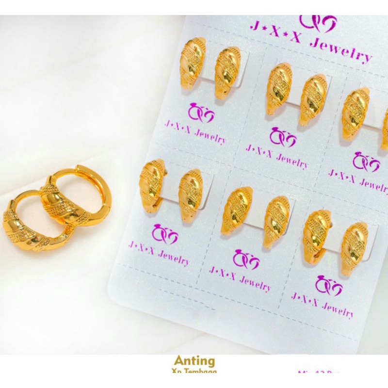 anting ,Perhiasan imitasi lapis emas