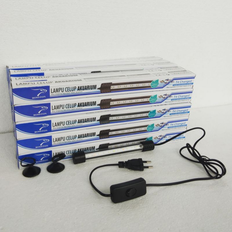 Lampu led celup aquarium tank 20cm 20 cm ROSSTON T4 20 SS 3 mode 3X GANTI WARNA 3MODE akuarium lamp ( SS )