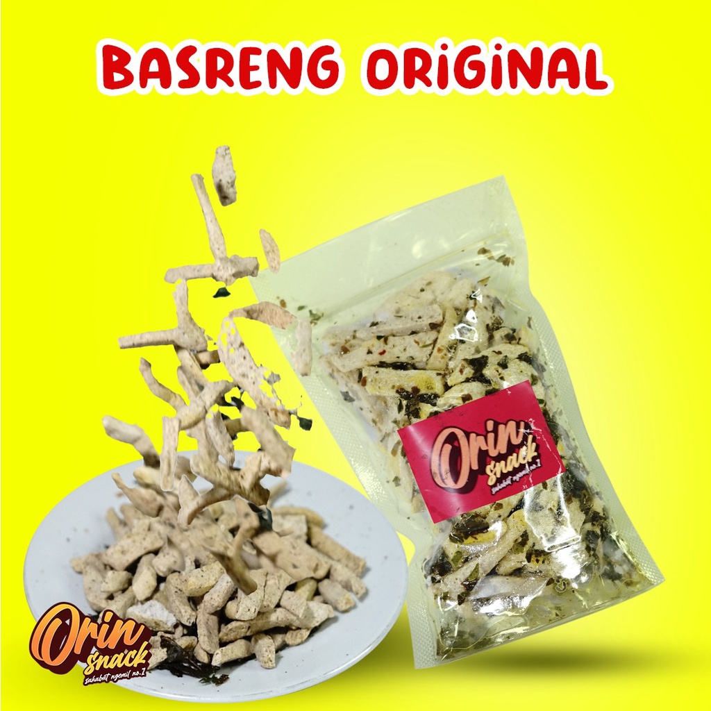 basreng pedas daun jeruk dan original