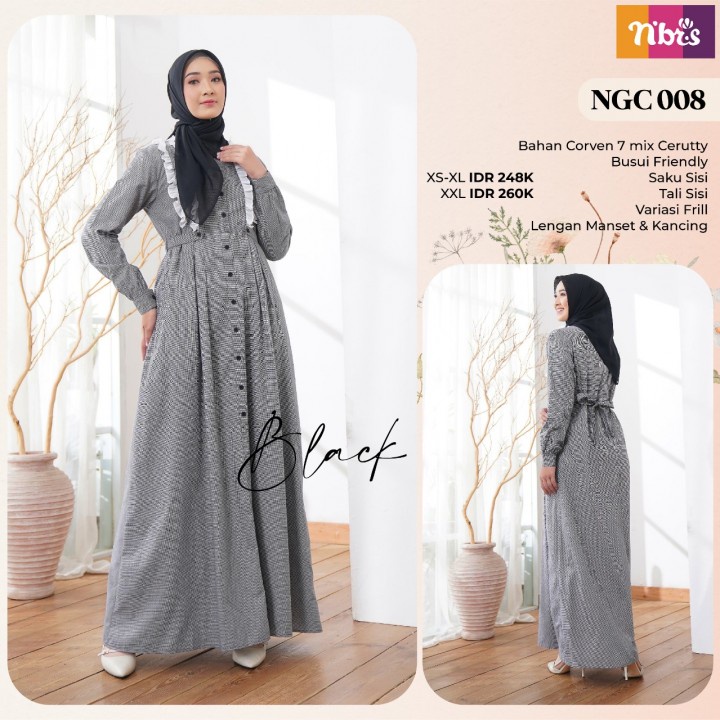 Gamis Dress Dress Couple Cople Muslim Ibu Dan Anak Perempuan Nibras Terbaru 2023 NGC 008 NGC TEEN 00