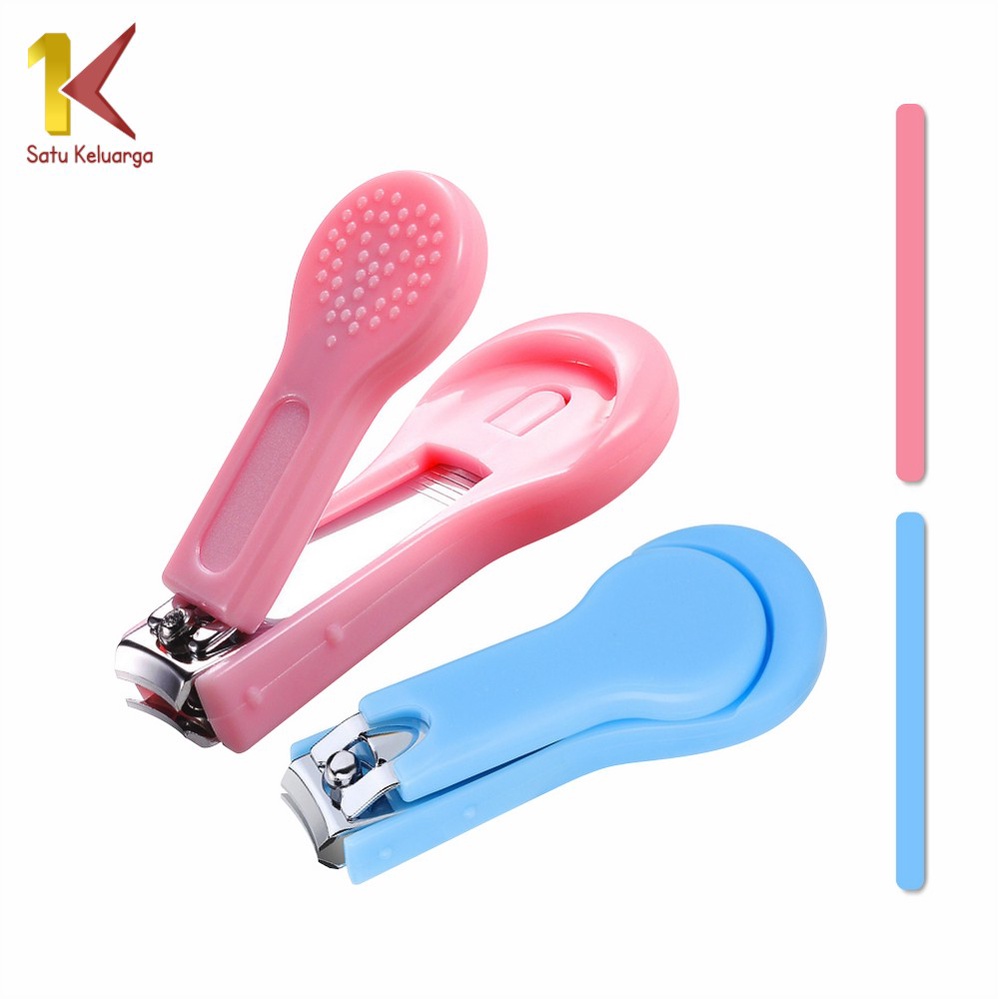 Satu Keluarga Gunting Kuku Bayi Motif Polos C721 Alat Potong Kuku Bayi Baby Nail Clipper Jepit Kuku 
