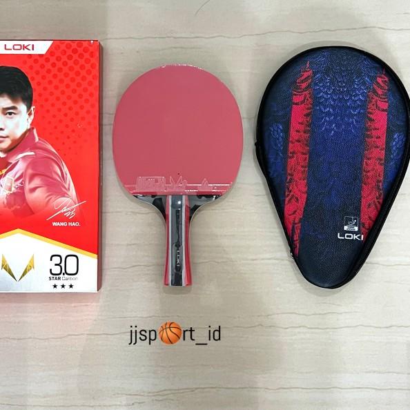 Bet Pingpong Bat Tenis Meja Bat Pingpong LOKI 3star Carbon ORIGINAL