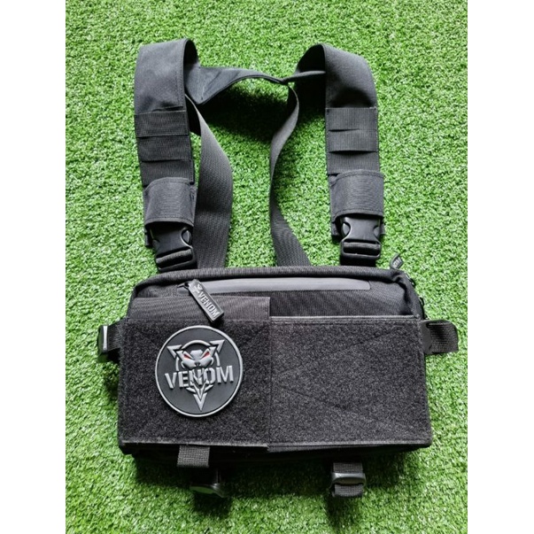 Tas Dada Hitam Chest Bag Rig Venom Tactical Black