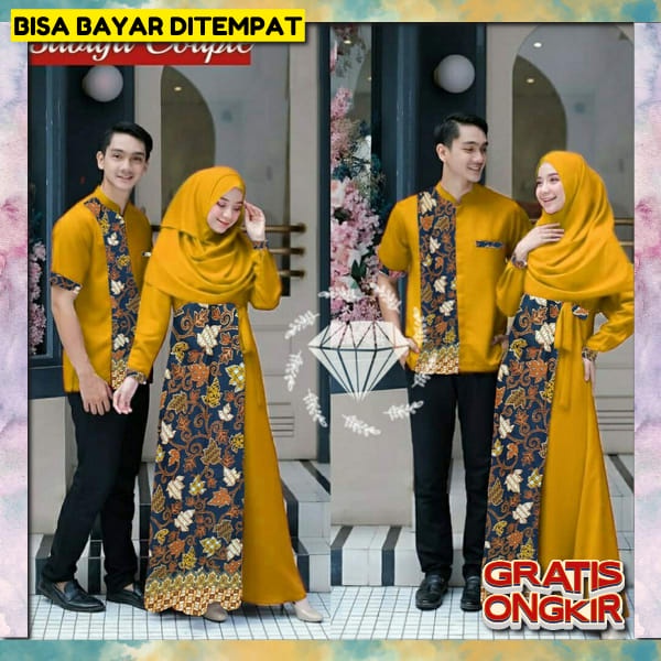 Setelan Couple Muslim Bestseller Baju Lamaran Pria Wasnita Terbaru Bsju Pasangan Suami Istri Premium