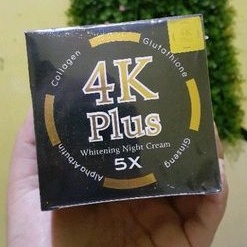 4K Plus Whitening Night Cream Black 100% original skincare Thailand Luino