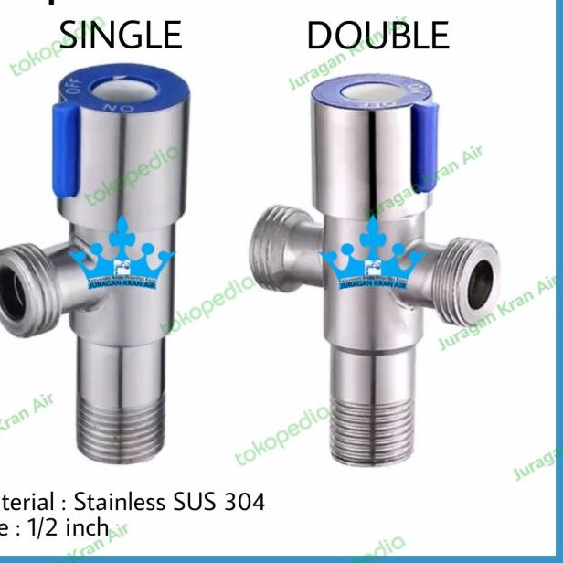 Jet Shower Toilet Closet Stop Kran Cabang Selang Kloset Stainless - Paket Single
