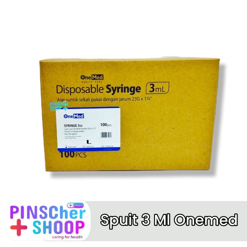 Syringe 3 Ml Spuit Disposable Isi 100 Pcs / Box