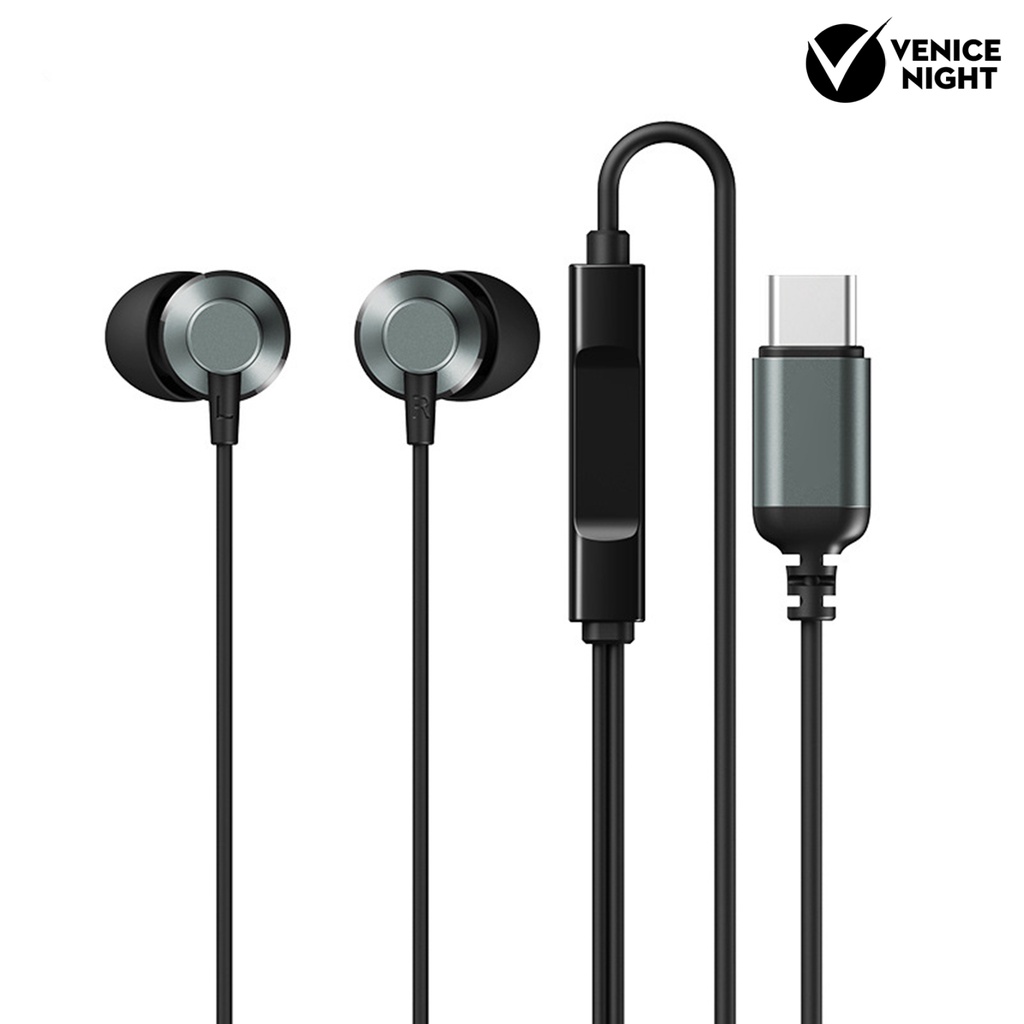 (VNEP) (Berkabel) REMAX RM-512a Earphone In-ear Noise Reduction Mini Type-C Music Earbud untuk Ponsel Pintar