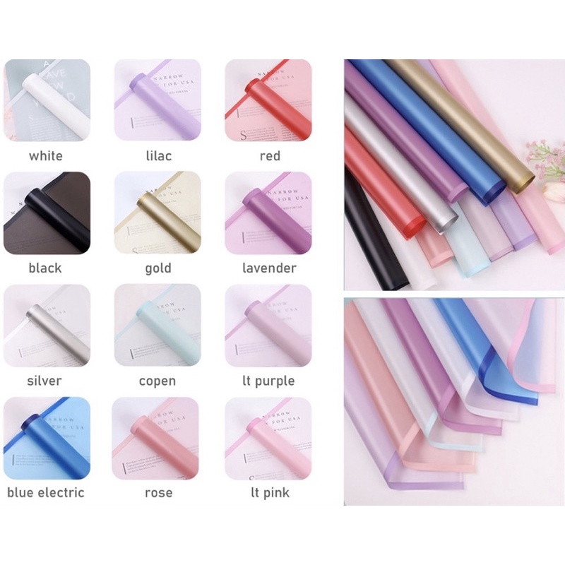 

CELLOPHANE KERTAS BUKET FLOWER WRAPPING PAPER TRANSPARANT LIST