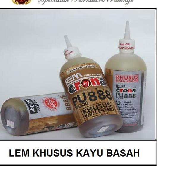 

Lem Kayu basah Crona PU Wood 888 500gram - 450gram