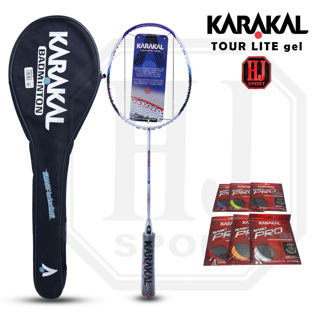 Jual Raket Original Karakal Tour Lite Gel Badminton Bonus Senar dan Tas