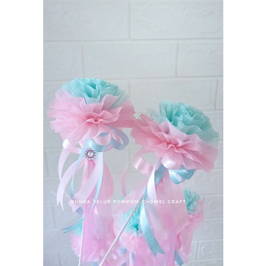 Bunga Telur Pompom Tissue