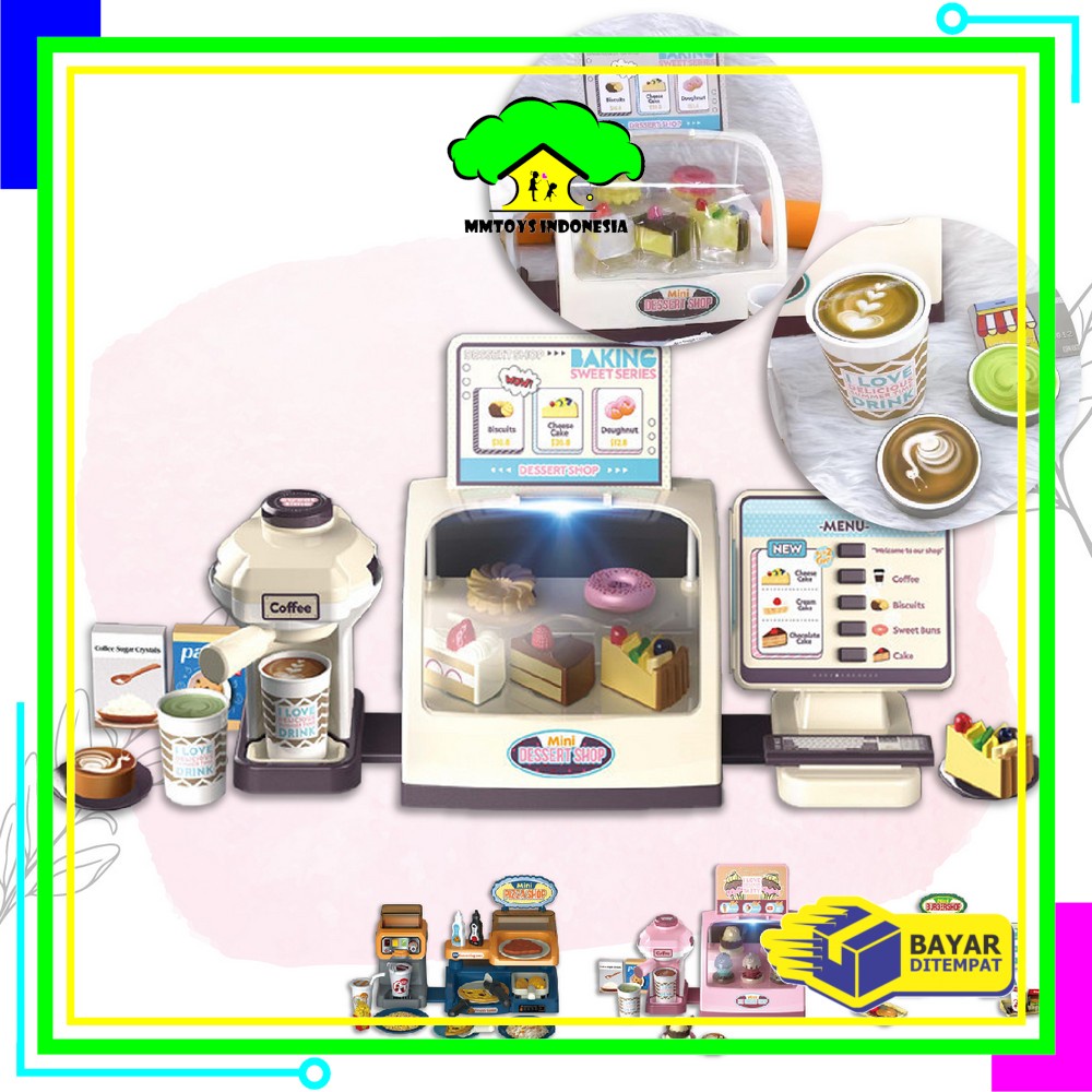 MI-M223 Mainan Mesin Kasir Anak Counter Play house / Mainan Ice Cream Fast Food Dessert Junkfood Pre