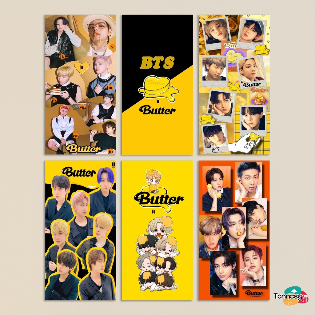 HIASAN DINDING BTS BUTTER 2021 10x20CM WALL DECOR 10x20CM PAJANGAN KAYU POSTER DEKORASI DINDING KAMAR RUMAH