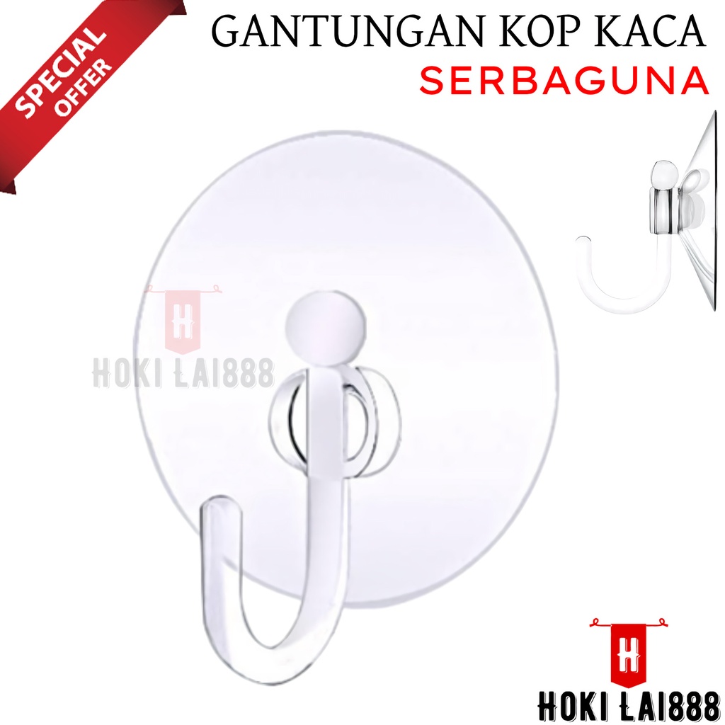 [HKL] KOP KACA GANTUNGAN TEMPEL KACA 3CM 4 CM 5CM / GANTUNGAN TEMPEL KACA / TEMPELAN KARET BENING / CANTELAN HOOK BAJU