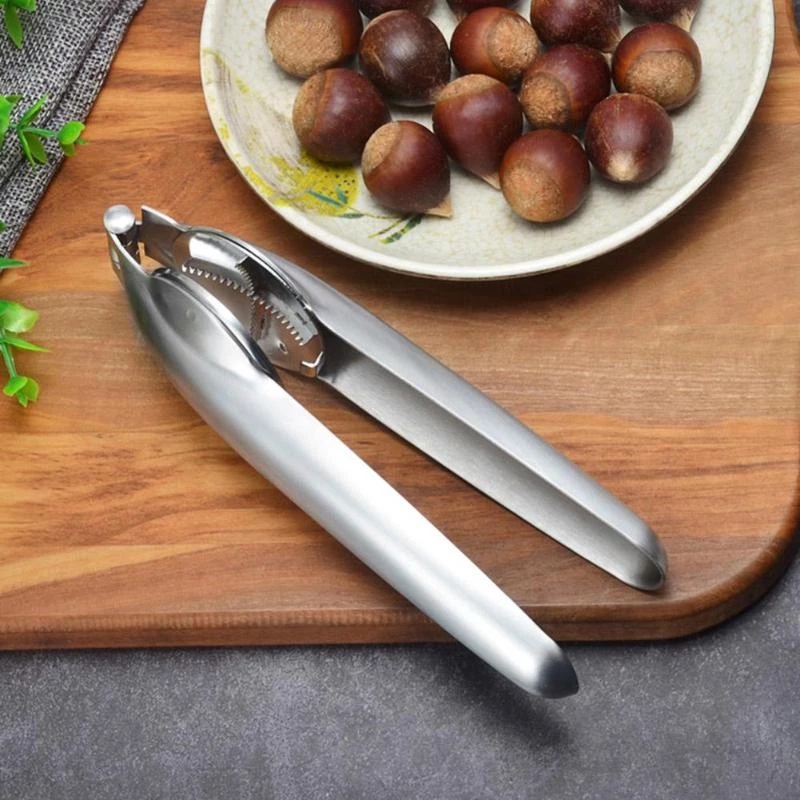 Klip Pembuka Kacang Chestnut Multifungsi Bahan Stainless Steel Untuk Dapur