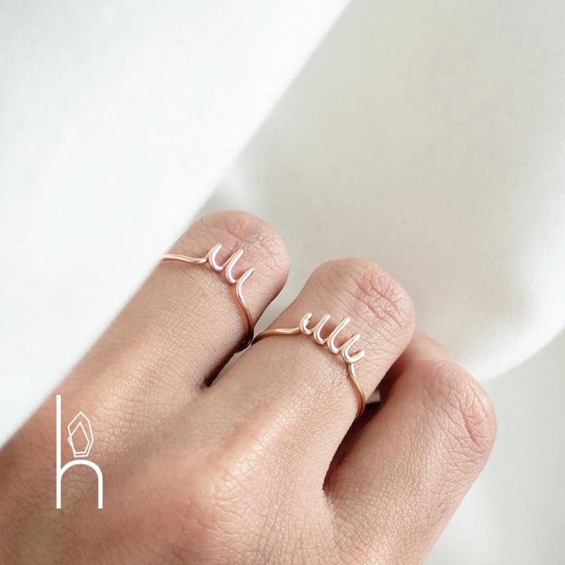 HENJU BY GRACY | Crown Ring | Minimalist Ring | Cincin Mahkota | 14K Gold Filled | 14K Rose Gold Fil