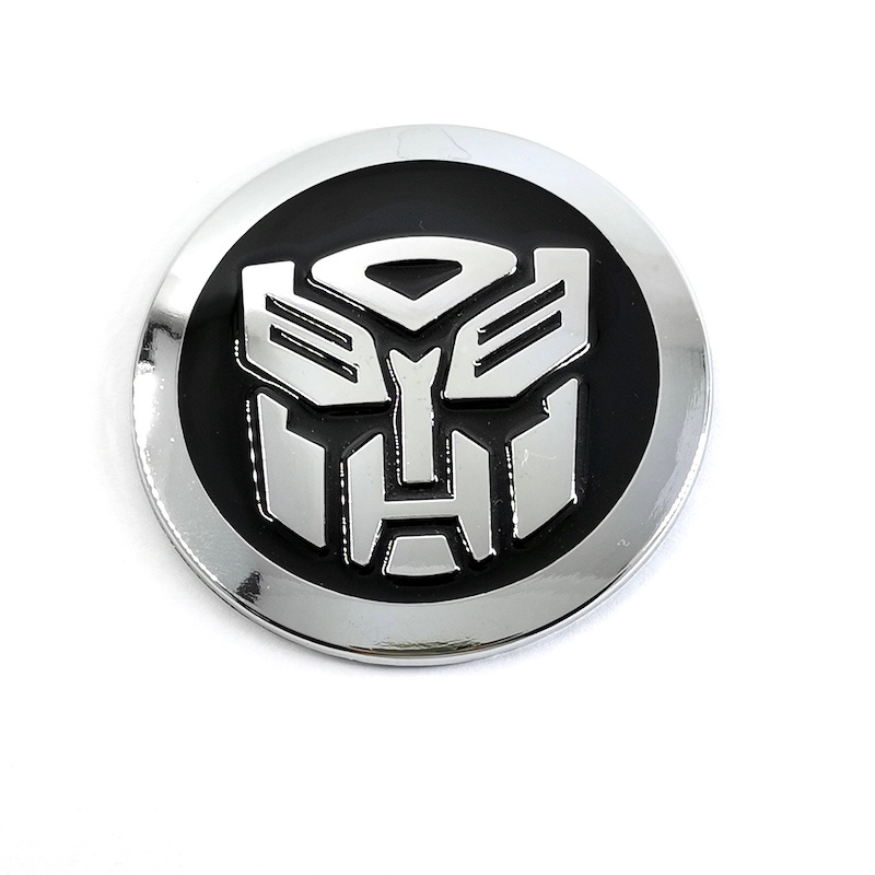 1pc Stiker Emblem Transformers TF 3D Bahan Metal Warna Hitam Untuk Mobilmotortruk