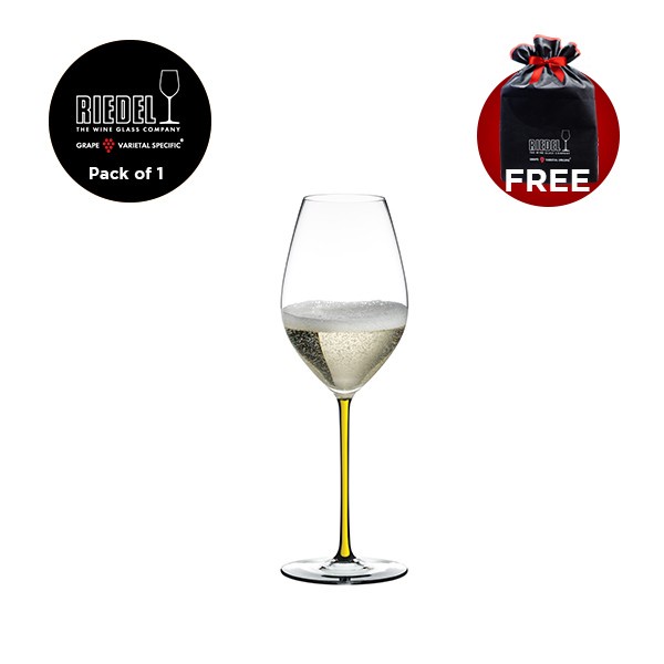 RIEDEL FATTO A MANO CHAMPAGNE WINE GLASS - Kuning