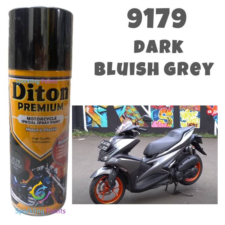 Pilox Diton Premium Dark Bluish Grey 9179 400ml Abu-abu Metallic Cat Abu Metalik Pylox Pilok