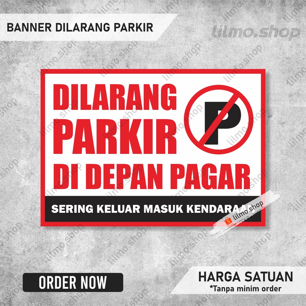Cetak Banner Dilarang Parkir , Spanduk Dilarang parkir