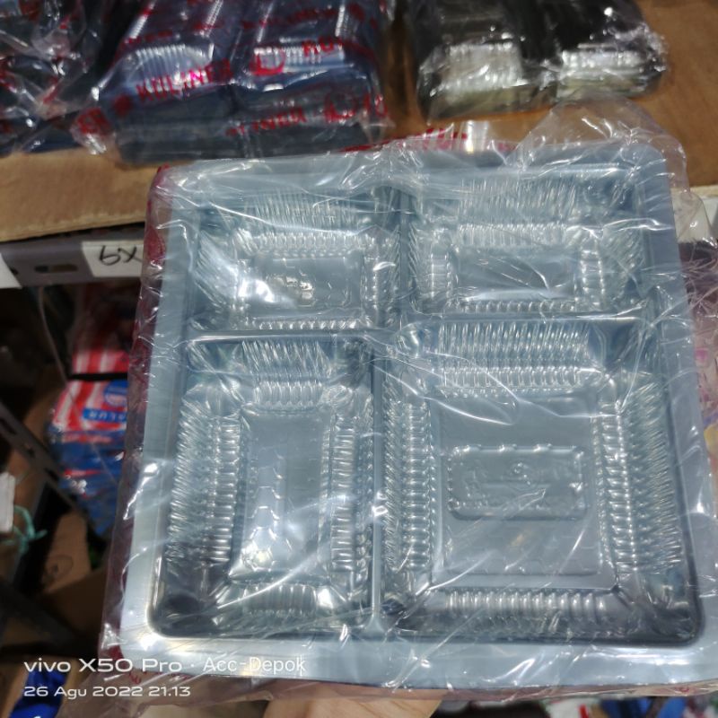 MIKA PLASTIK 4A 4XC  ISI 100 PCS / MIKA KUE UKURAN K4 MEREK KULINER