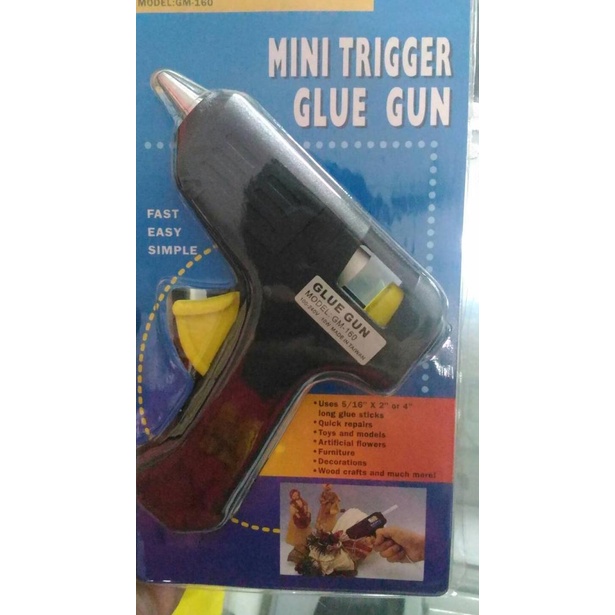 

glue gun lem tembak mini trigger edisi black hitam kualitas premium