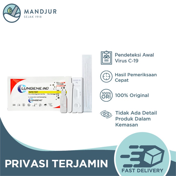 Swab Rapid Test Antigen Clungene 1 Box 25 Set Clungene Rapid Test Ag