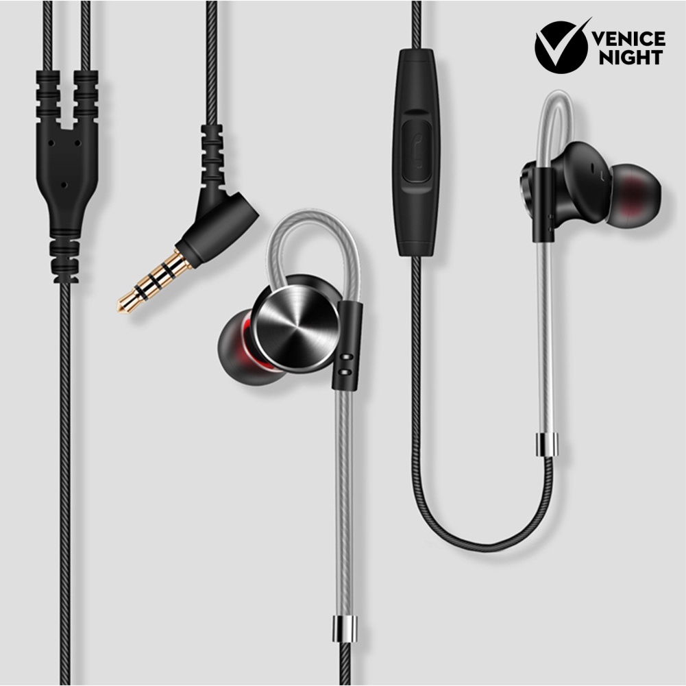 (VNEP) (Berkabel) 3.5mm Plug ic Microphone In-Ear Earphone Headset untuk Smartphone