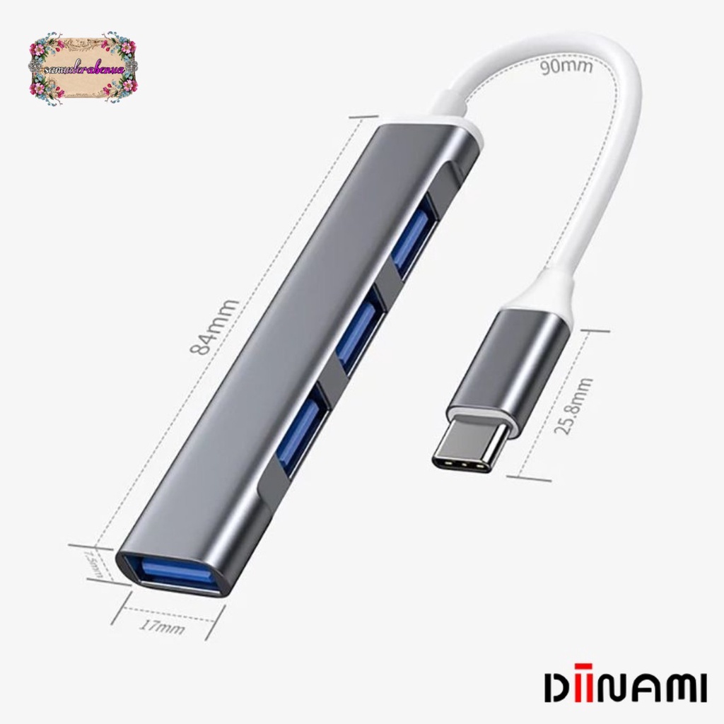 DIINAMI G05 Kabel Adapter USB Hub Type C Cable Multi Port 4 in 1 to USB 3.0 Macbook Air Pro 2020 2021 M1 SB4471