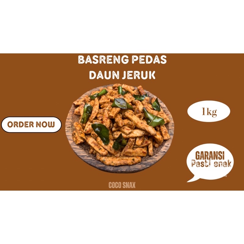 

1kg / BASRENG PEDAS DAUN JERUK / BASRENG VIRAL / BASO GORENG