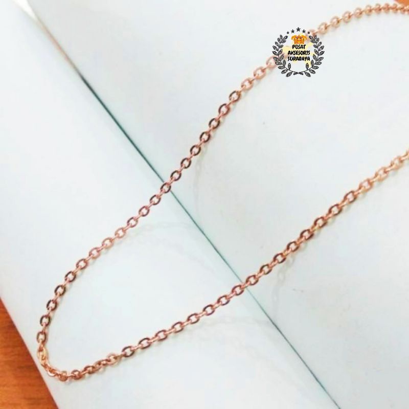 TERBARU KALUNG TITANIUM NURI KACA ROSE GOLD IMPOR FASHION