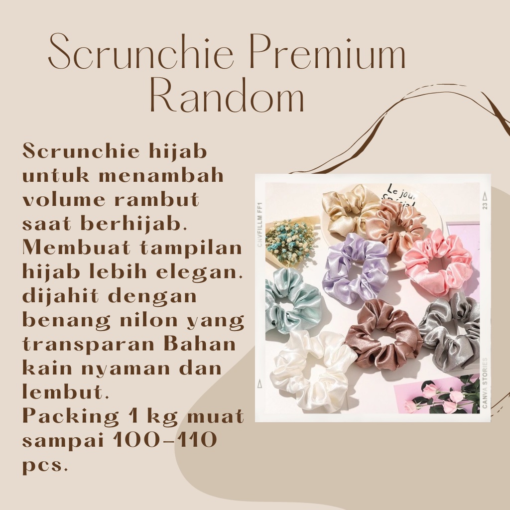 Scrunchie , Scrunchies, Cepol, Cemol, Ikat Rambut, Kunciran koencir Rambut, Cepol Hijab Korea