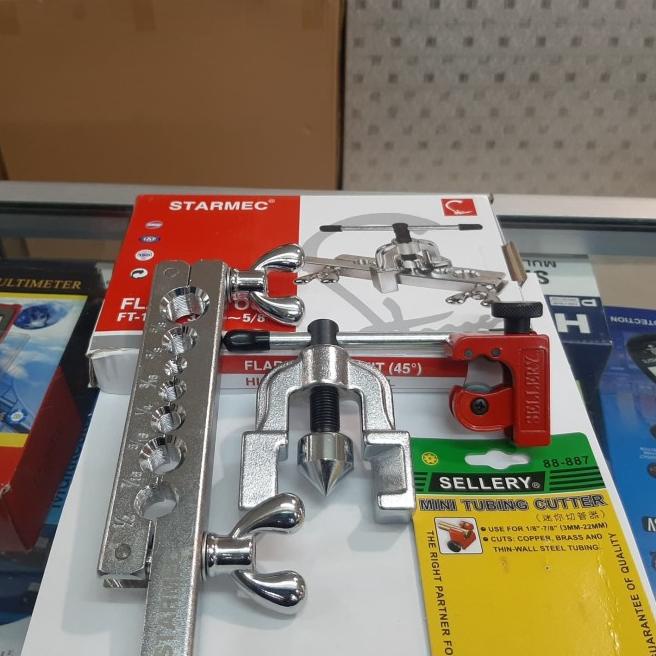 cutter pipa sellery dan flaring Ac FT195 pemekar pipa tembaga starmec