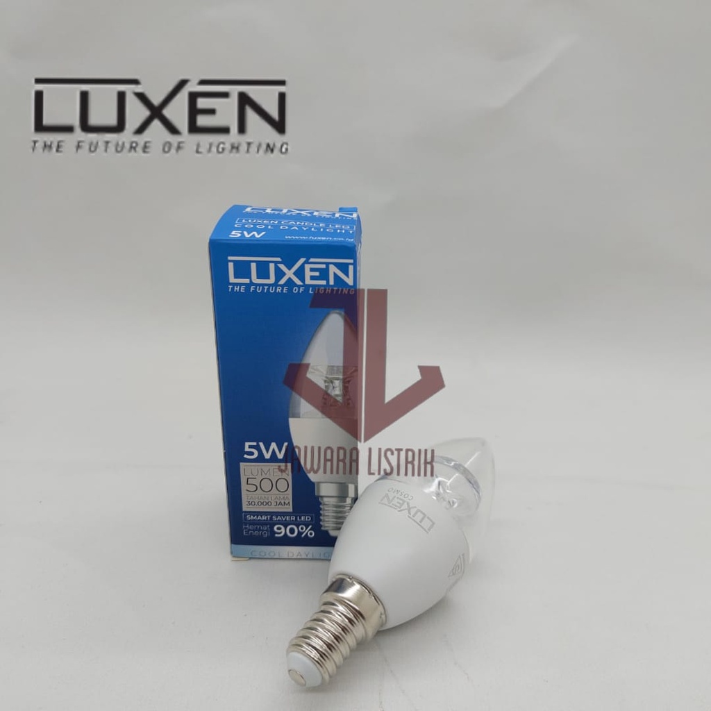 LUXEN LAMPU LED CANDLE E14 5 WATT 5W SNI