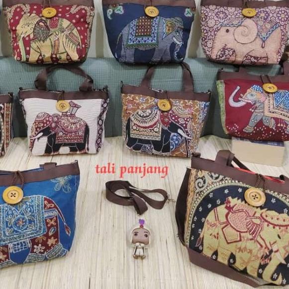 tas import thailand / tote bag gajah owl