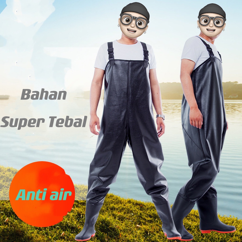 CELANA SEPATU SET SATU BADAN BOT OVERALL FULL BODY SEPATU SAWAH PETANI PANJANG ANTI AIR BANJIR