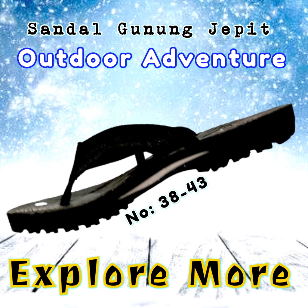 Sandal Jepit Gunung Pria Outdoor Adventure Jelajah Alam Hiking Outbond Camping