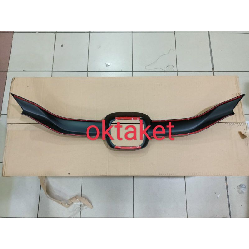 cover grill depan All new Brio 2018 2019 2021 2023 Rs &amp; Satya hitam glossy &amp; Carbon