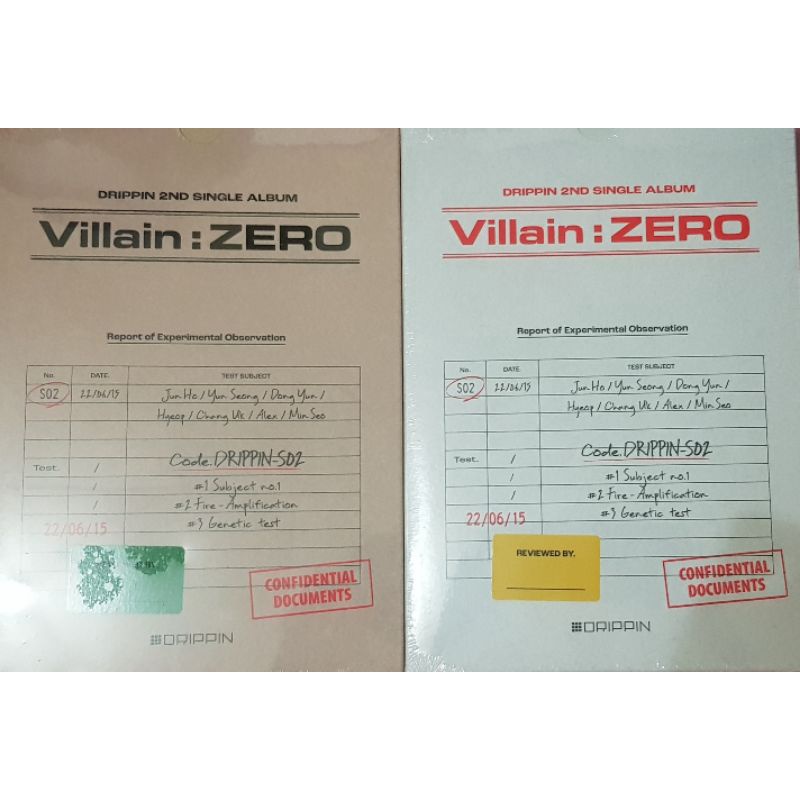 DRIPPIN VILLAIN : ZERO ALBUM SEALED