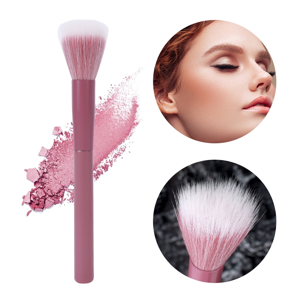 1pc Brush Blush On Warna Pink Untuk Makeup