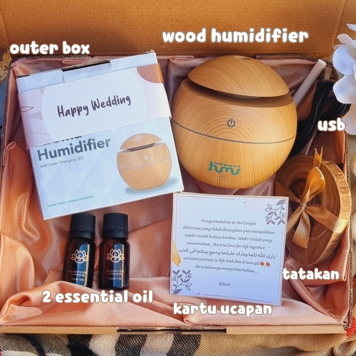 

(COD) hampers wedding / kado pernikahan / hadiah nikah - wood humidifier