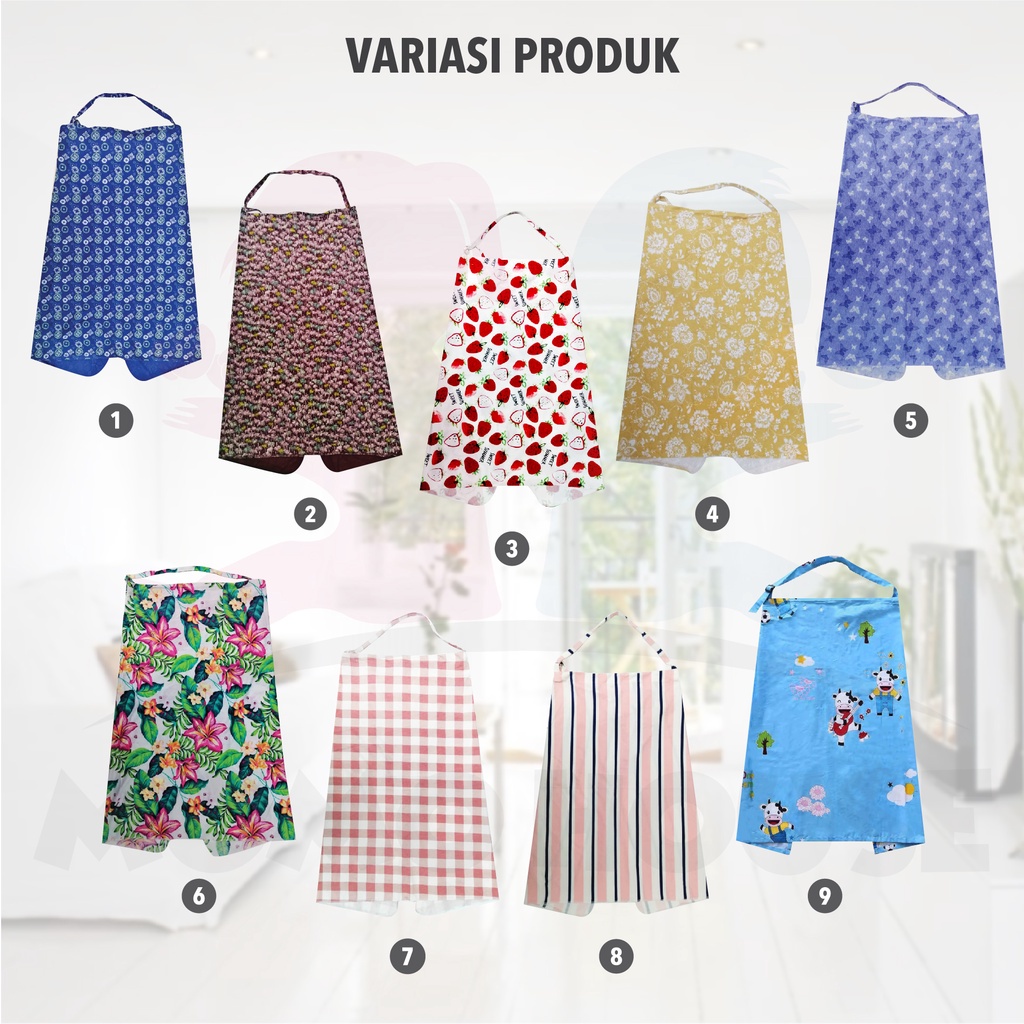MOMO HOUSE Kain Penutup Menyusui Bayi Apron Menyusui Nursing Cover Apron Menyusui