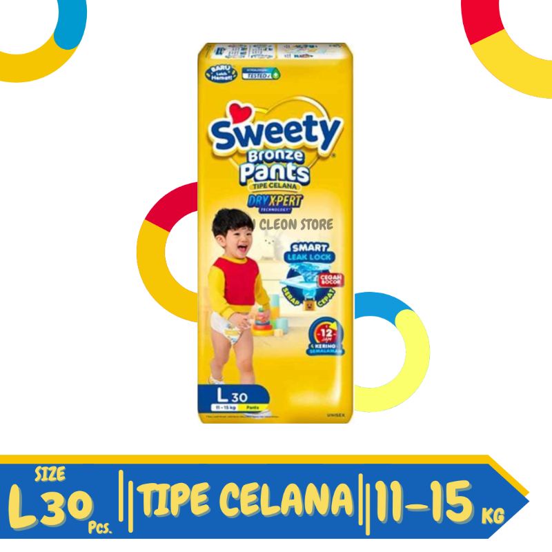 Sweety Bronze Pants S36|| M34 || L30|| XL26 - Pampers Sweety Bronze Tipe Celana || Sweety Bronze Pants